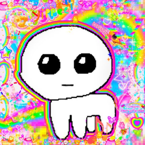 #rainbowcore #autismcreature Kidcore Pfp, Kidcore Art, Scene Core, Swag Art, Rainbow Aesthetic, Scene Emo, Fnaf Memes, Neon Aesthetic, Silly Images