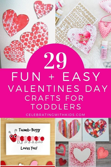 29 fun and easy valentines day crafts for toddlers Valentines Day Crafts For Preschoolers, Preschool Valentine Crafts, Toddler Valentine Crafts, Valentine Card Crafts, Crafts For Preschoolers, Valentine's Day Decorations, Easy Valentine Crafts, Valentine's Day Crafts For Kids, Preschool Valentines