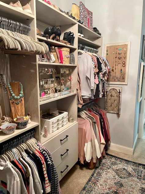 CLOSET TOUR and Fabulous Amazon Home Finds Target Closet, Functional Closet, Mom Cave, Designer Closet, Amazon Home Finds, Houston Heights, 2024 Inspiration, Walking Closet, Laundry Cabinets