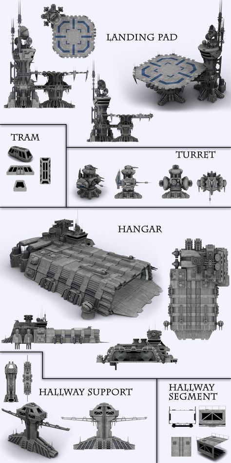 Star Wars Landing Pad, Sci Fi Landing Pad, Space Engineers Base Design, Futuristic Military Base, Space Engineers Ships Design, Space Engineers Game, Sci Fi Base, Scifi Building, Sci Fi Building