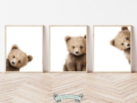 Peeking Bear Nursery Print, Peekaboo Bear Nursery Decor, Neutral Nursery Decor, Baby Bear Nursery Wall Art, Woodland Nursery Digital Prints - Etsy Bears Nursery Theme, Gender Neutral Bear Nursery, Brother Bear Nursery, Bear Themed Nursery Boy Rooms, Boy Nursery Bear Theme, Baby Bear Nursery Theme, Teddy Bear Nursery Theme Gender Neutral, Nursery Bear Theme, Baby Boy Teddy Bear Nursery