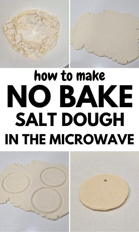 No Bake Salt Dough Recipe, Diy Salt Dough Recipe, Salt Dough Projects, How To Make Salt Dough, Play Dough Crafts, Make Salt Dough, Sand Dough, Salt Dough Christmas Ornaments, Salt Dough Crafts