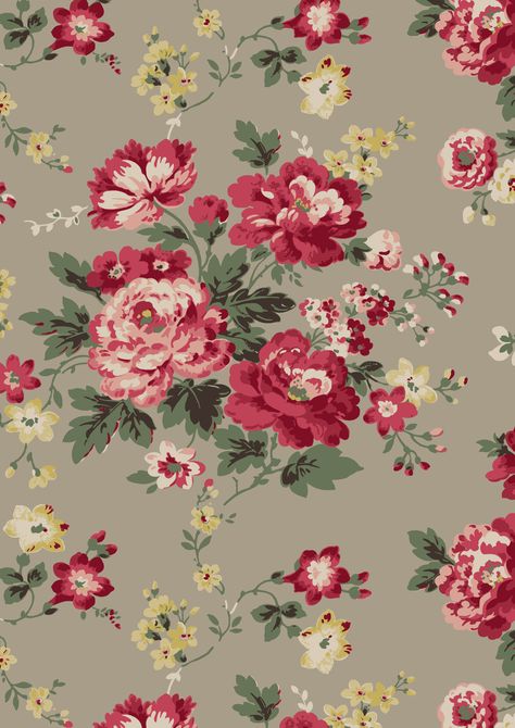 AW15 | Winter Rose | A favourite vintage-inspired wild rose print from AW07 given a modern new look for AW15 with bold, seasonal colours | Cath Kidston Library Collection AW15 | Wallpaper Iphone Floral Vintage, Cath Kidston Wallpaper, Rose Flower Design, Rose Prints, Roses Print, Winter Rose, Art Tumblr, Rose A, Wallpaper Vintage