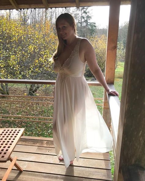 See more at www.patreon.com/GingerDaydream… 342 Beautiful Nightgown, Nightgowns For Women, Plus Size Lingerie, Backless Dress Formal, Women Lingerie, Night Gown, See More, Ginger, Porch