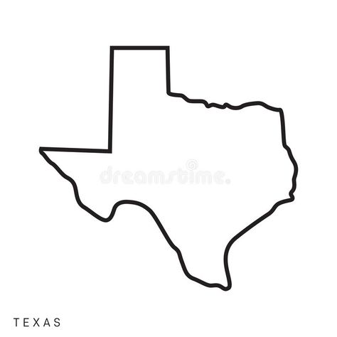 Texas Map Outline Vector Design Template. Editable Stroke stock illustration Texas State Drawing, Texas Outline Tattoo, Texas Drawings, Texas Coloring Pages, Outline Of Texas, Texas State Outline, Texas Outline, Cartoon Map, Texas Tattoos