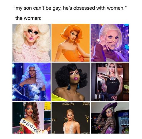 Hey Qween on Instagram: “Who wouldn't be obsessed with these legends? #RPDR #DragRace” Rupaul Makeup, Drag Queen Quotes, Rpdr Funny, Drag Racing Quotes, Literal Legend, Race Quotes, Best Drag Queens, Rupaul Drag Queen, King Outfit