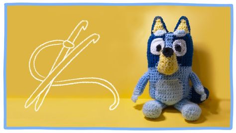 Crochet Pattern For Bluey, Free Crochet Bluey Patterns, Knitted Bluey Toy, Bluey Free Crochet Pattern, Free Crochet Bluey, Crocheted Bluey Characters, Crochet Bluey And Bingo, Crochet Bluey Bingo Amigurumi Free Pattern, Crochet Bluey Bingo Amigurumi Free Pattern Tutorial