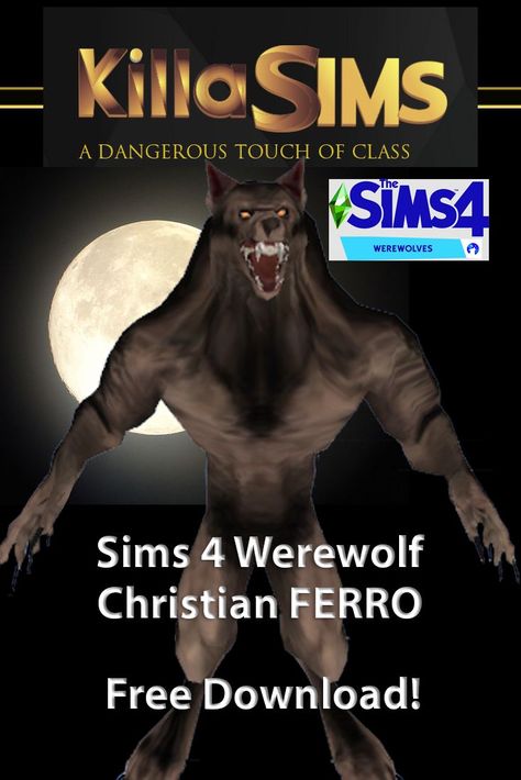 Download free Sims 4 alpha male werewolf, Christian Ferro! Sims 4 Werewolf, Sims 4 Alpha, Werewolf Costume, Free Sims 4, Free Sims, Vampires And Werewolves, Sims 4 Characters, Sims Four, The Alpha