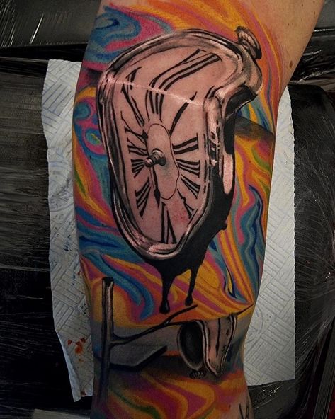 Melted Watch, Watch Tattoos, Dali, Color Tattoo, Tattoos