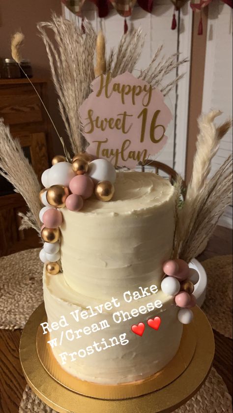 Boho Sweet 16 Ideas, Sweet 16 Birthday Cakes, Country Sweet 16, Sweet Sixteen Cakes, Boho Cake, Sweet 16 Birthday Cake, Sweet 16 Cakes, 16 Cake, 16 Birthday Cake