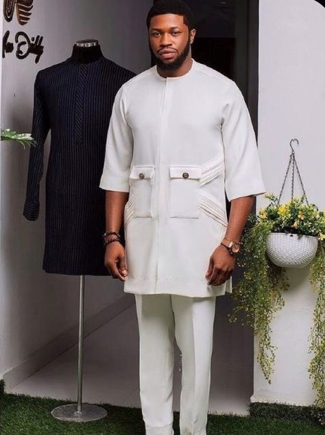 Stylish Outfits For Men, Kaftan Shirt, Shirt And Trouser, Men Kaftan, Kaftan Styles, Native Wears, Nigerian Men Fashion, African Wear Styles For Men, Latest African Men Fashion