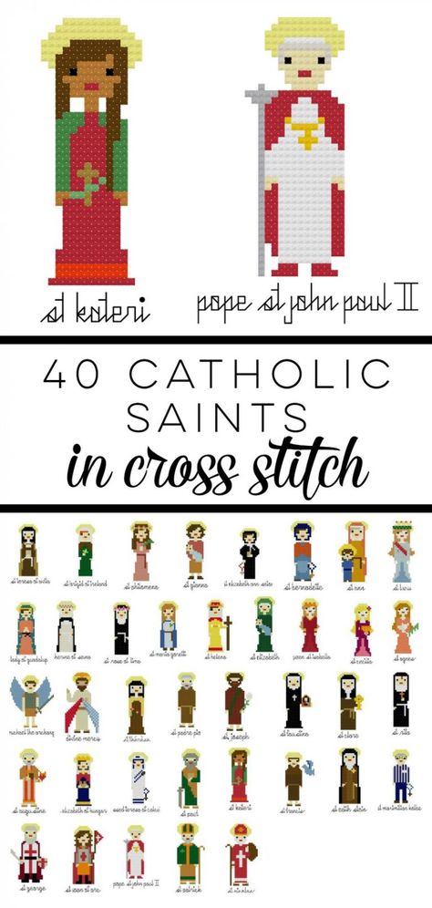 St Kateri, Catholic Cross, Catholic Crafts, Religious Crafts, Catholic Family, Catholic Kids, Religious Cross, Cross Stitch Patterns Free, Free Cross Stitch