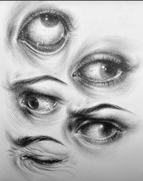 Eye From The Side Drawing, Eyes Study Drawing, Human Features Drawing, Eyes Drawing Realistic Sketch, What To Draw People, Easy Art Reference Photos, Tonal Eye Drawing, Unique Pencil Sketches Amazing Drawings, Drawing Ideas Advanced