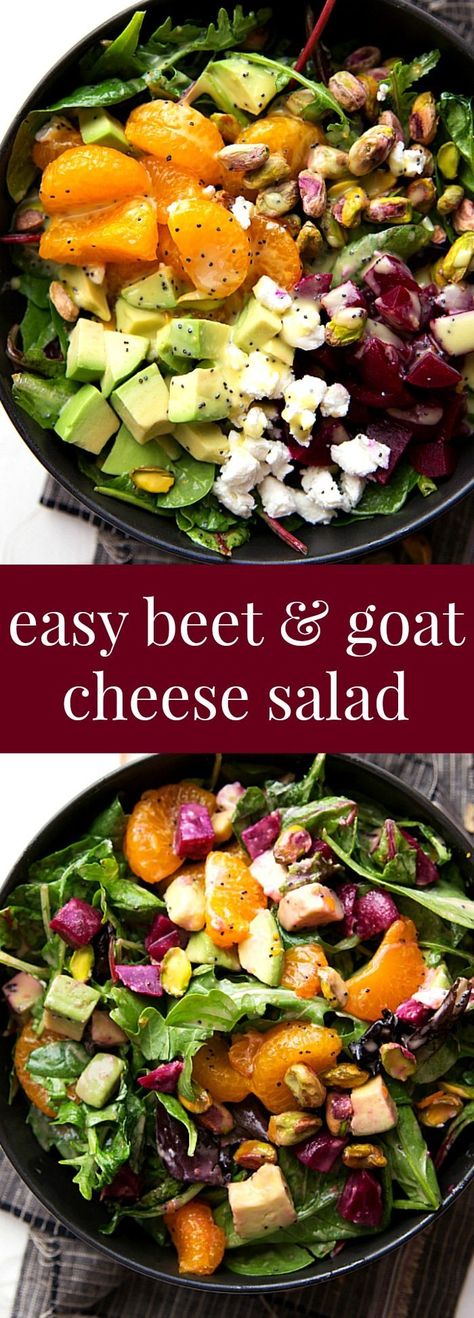 Beet Mandarin Orange Salad, Honey Poppyseed Dressing, Beer Salad, Steamed Beets, Beet And Goat Cheese Salad, Beet Goat Cheese Salad, Café Kitchen, Beet Goat Cheese, Buah Bit