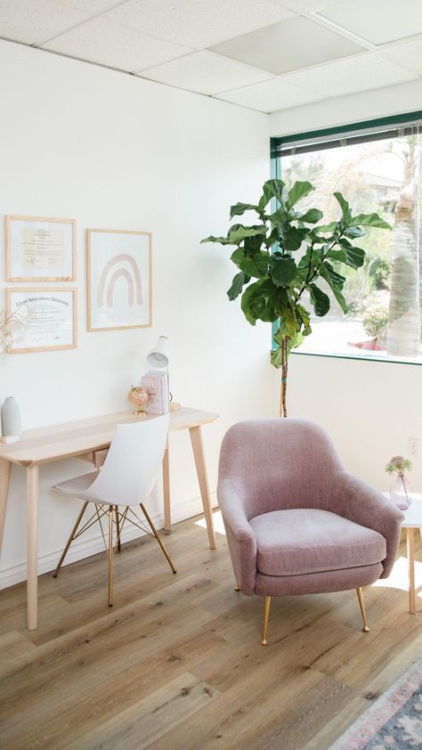 Ikea Therapy Office, Small Counselling Room Ideas, Minimalist Therapy Office, Neutral Therapy Office, Decorating Therapy Office, Aesthetic Therapy Office, Therapist Office Inspiration, Therapy Space Design, Therapy Office Design Private Practice