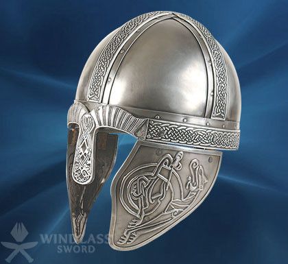 Embossed Viking Helmet #medieval #armour #windlasssword Escudo Viking, Art Viking, Viking Armor, Helmet Armor, Warrior Helmet, Ancient Armor, Viking Dress, Viking Helmet, Armadura Medieval