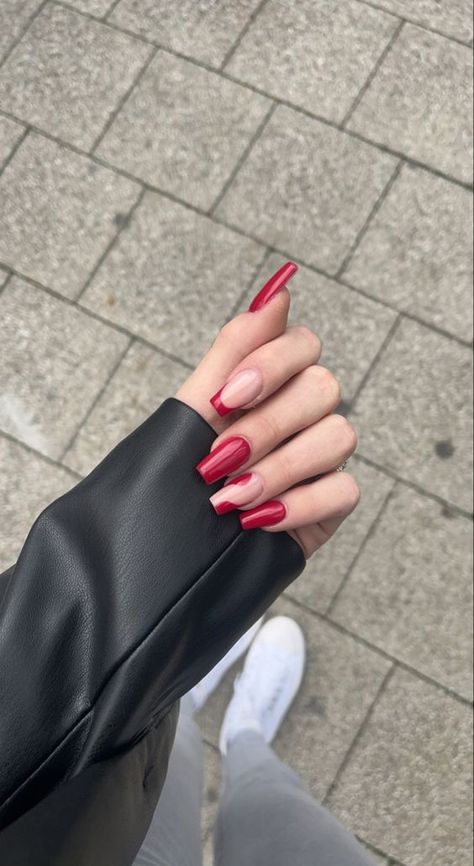 #BEAUTY, #RELATIONSHIPS #Fashion #Animals #Outfits #Winter Outfits #Animals Nail Inspo Red, Urban Nails, Multicolored Nails, December Nails, Red Acrylic Nails, Casual Nails, Simple Acrylic Nails, Coffin Shape Nails, Soft Nails