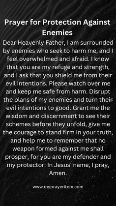 Christian Quotes prayer quotes prayer for protection against enemies prayer for protection God's Love Quotes faith quotes prayers for protection from enemies God’s Protection, Prayers For Protection Against Evil, Prayer For Protection Against Evil, Protection Prayer From Evil People, Pray For Enemies Quote, Prayer To Cancel Evil Plan Of The Enemy, Prayers Against My Enemy, Psalm Magic, Prayer For Enemies