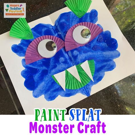 Pre K Monster Craft, Monster Theme Classroom Preschool, Monster Art For Preschool, Monster Art Activities For Preschool, Monsters For Preschoolers, Monster Prek Activities, Monster Preschool Art, M Is For Monster Preschool, Monster Craft For Preschool