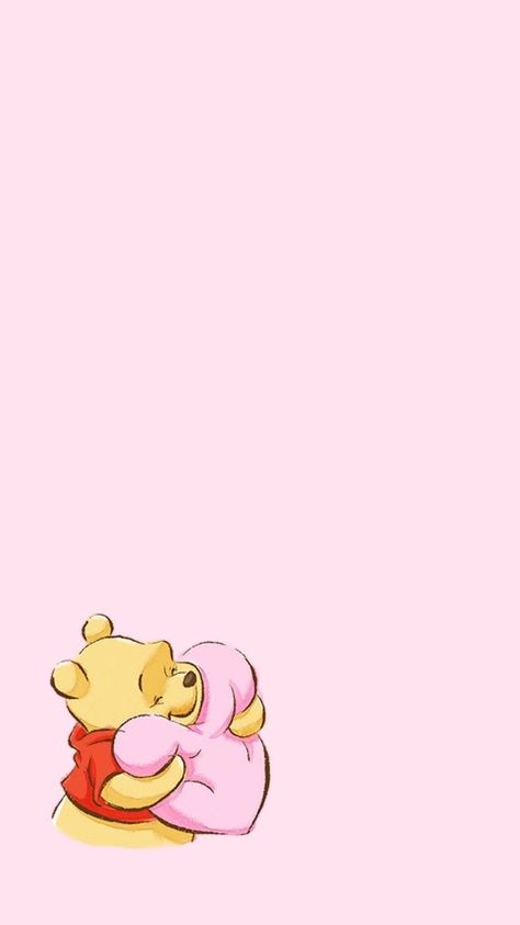 Winnie The Pooh Wallpaper Aesthetic, Disney Ipad Wallpaper, Winnie The Pooh Background, Valentine's Day Wallpaper, Winnie The Pooh Drawing, Valentines Wallpaper Iphone, ليلو وستيتش, Disney Cute, Personalized Wallpaper