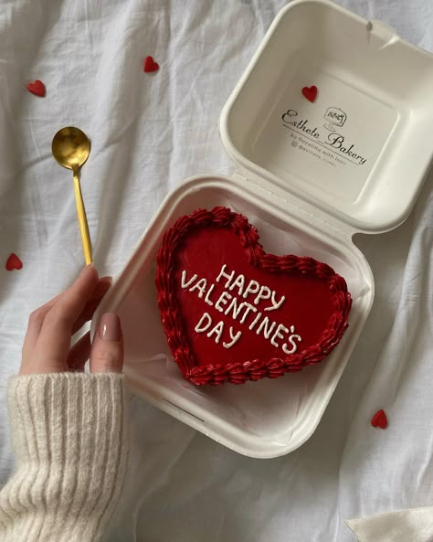 From me to me😅❤️ #valentinesday #aesthetic #thesolme #theglamory #velwinstons #helloaesthete #llemerci #museknown #inspire_creare | Instagram Valentines Baking, Bento Cakes, Mini Tortillas, Valentines Day Cakes, Mini Cakes Birthday, Valentine Cake, Valentines Day Food, Creative Birthday Cakes, Bento Cake