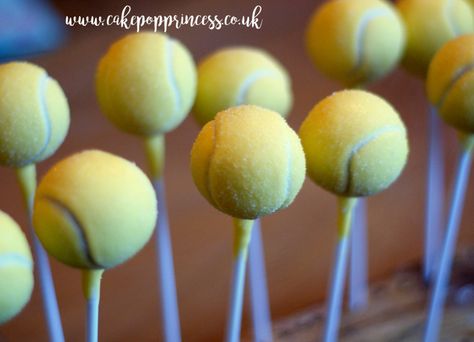 Tennis Ball Cake, Tennis Birthday Party, Tennis Cake, Cake Pops Recipe, Tennis Birthday, Pop Princess, Tennis Party, Ball Cake, Cake Pop Recipe