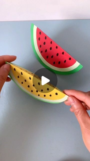 Watermelon Craft, Diy With Kids, Watermelon Crafts, Paper Fruit, Fruits For Kids, Diy Making, Fun Diy, Craft Activities For Kids, Creative Activities