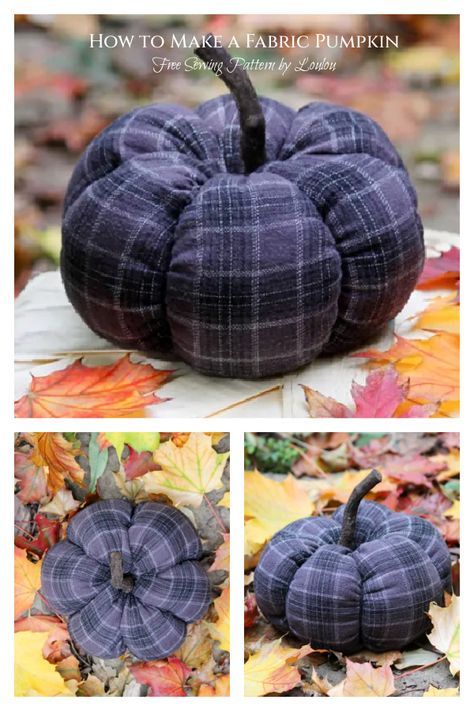 How to Make a Fabric Pumpkin Easy Sewing Tutorial Fabric Pumpkins No Sew, Pumpkin Easy, Pumpkin Patterns Free, Fall Pumpkin Crafts, Pumpkin Desserts, Halloween Sewing, Fall Sewing, Fall Halloween Crafts, Fall Crafts Diy