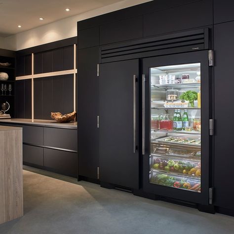 True Residential on Instagram: “Our 30" Freezer & 36" Refrigerator Columns in Ultra Matte Black + Pewter bring a bold pop to the kitchen along with over 40 cubic feet of…” True Residential, Black Refrigerator, Built In Refrigerator, Refrigerator Drawers, Outdoor Refrigerator, Upright Freezer, Wine Cabinets, Black Kitchens, Wine Storage