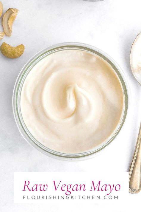 Raw Vegan Mayo, Raw Sauces Vegan, Cashew Mayo Vegan, Raw Vegan Sauces, Raw Vegan Dressing Recipes, Vegan Raw Food Recipes, Vegan Raw Recipes, Raw Vegan Dressing, How To Freeze Asparagus