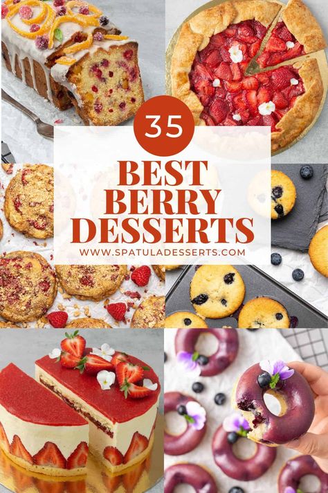 Fruit Baked Goods, Fresh Berry Recipes, Fresh Berries Recipes, Berry Desserts, Fruit Sauces, Chocolate And Raspberry Tart, Strawberry Crunch Cake, Berry Dessert Recipes, Cranberry Orange Bread