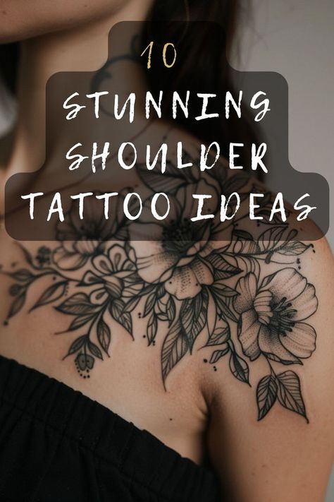 Ready to find the perfect shoulder tattoo? Check out these 10 elegant and stylish shoulder tattoo ideas for women. From delicate florals to bold designs, there's something for everyone. Click to see all the amazing options. 🌹💫 #ShoulderTattoos #TattooInspo #WomenInked #TattooArt #TattooDesigns Flower Tattoos Collar Bone Shoulder, Clavicle Shoulder Tattoos For Women, Female Chest Shoulder Tattoo, Sunshine Shoulder Tattoos For Women, Tattoo Front Shoulder Women, Marigold Shoulder Tattoos For Women, Collar Shoulder Tattoo, Across The Shoulder Tattoos For Women, Lady Shoulder Tattoo For Women