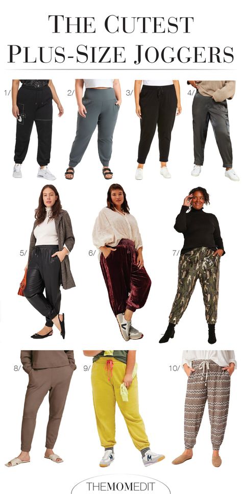 Cargo Joggers Outfits Women Plus Size, Curvy Joggers Outfit, Plus Size Joggers Outfit Work, Black Joggers Outfit Plus Size, Styling Joggers Women Plus Size, How To Style Joggers For Women Plus Size, Jogger Pants Outfit Women Plus Size, Elevated Jogger Outfit, Loose Joggers Outfit