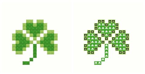 Clover Cross Stitch Pattern | Catholic Sprouts Four Leaf Clover Pixel Art, Clover Leaf Embroidery, Clover Cross Stitch Pattern, March Cross Stitch Patterns, Clover Cross Stitch, Four Leaf Clover Embroidery, Four Leaf Clover Cross Stitch Pattern, St Patrick’s Day Cross Stitch Pattern Free, St Patric