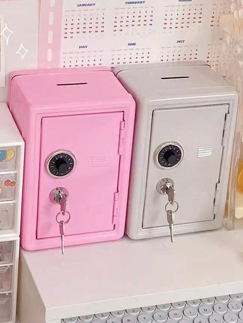 1PC Mini Metal Safe Creative Deposit Box, Key Safe Halloween Decoration Multicolor    Stainless Steel     Hobbies, Collections, Parties, size features are:Bust: ,Length: ,Sleeve Length: Safe Box Aesthetic, Locker Box, Box Aesthetic, Dance Style Outfits, Toy Money, Cosas Aesthetic, Key Safe, Money Safe, Dance Style