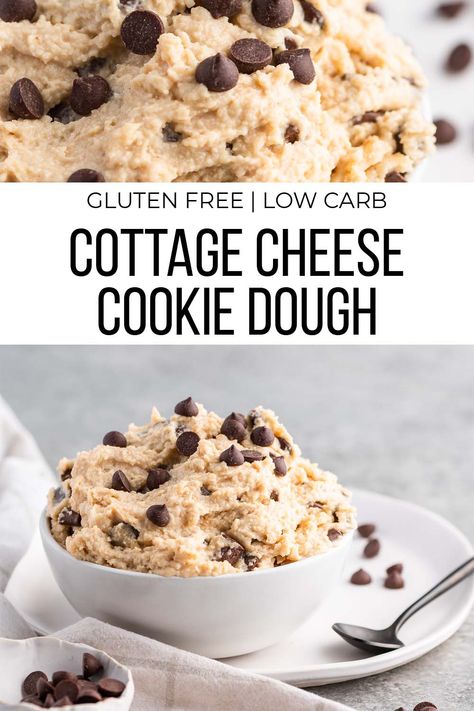 Cottage Cheese Cookie Dough, Cottage Cheese Dessert Recipes, Cottage Cheese Recipes Healthy, Cottage Cheese Desserts, Healthy High Protein Snacks, High Protein Snack, High Protein Desserts, Protein Snack, Cottage Cheese Recipes