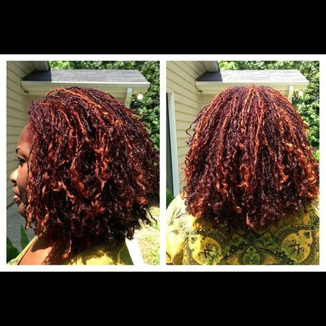 Color and Highlights for my client Lawanda:) #sisterlocks #naturalhair#locs#pravana#nnekasnaturalworld Loc Colors, Curly Braid, Braid Pony, Long Locs, Sister Locks, Sisterlocks Styles, Braided Pony, Locs Styles, Loc Inspiration