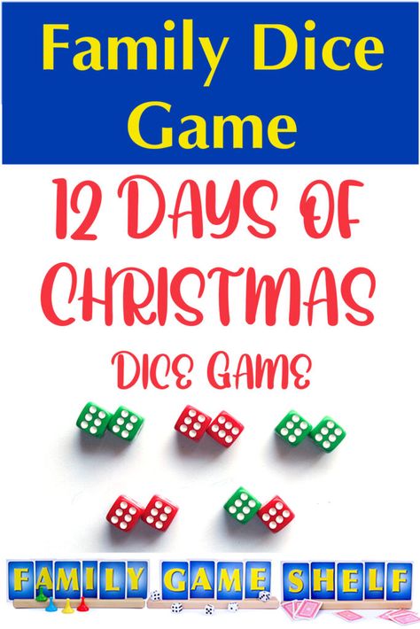 12 Days of Christmas Dice Game Christmas Dice Games For Family, Dice Games For Seniors, Games To Play With Dice, Christmas Dice Games, 12 Days Of Christmas Games, 12 Days Of Christmas Activities, Christmas Dice Game, 12 Days Of Christmas Song, Ranch Christmas