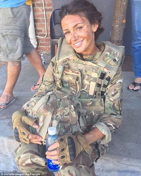 Bring it on! Michelle said she will be away for three months, before returning to the UK i... Lance Corporal, Michelle Keegan, Army Women, Army Life, Military Girl, Service Women, Female Soldier, Army Girl, Girls Uniforms