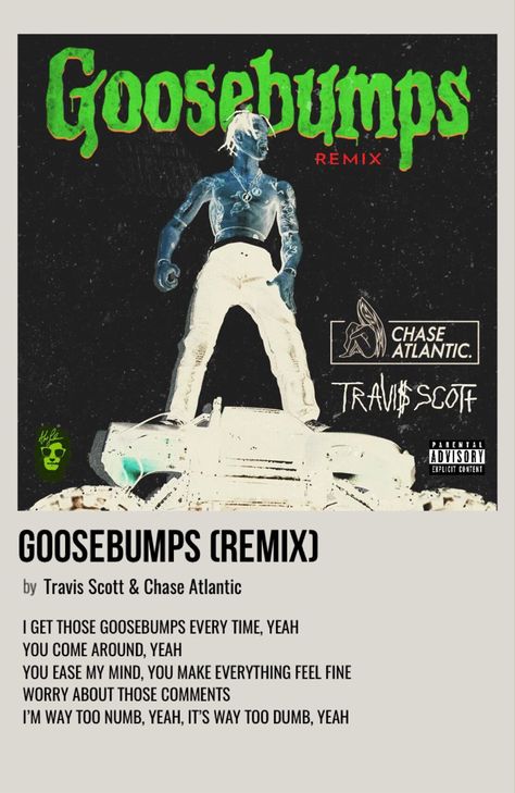 minimal polaroid song poster for goosebumps (remix) by travis scott & chase atlantic Goosebumps Chase Atlantic, Chase Atlantic Song Poster, Chase Atlantic Polaroid Poster, Chase Atlantic Poster Prints, Chase Atlantic Album Cover, Chase Atlantic Poster, Goosebumps Travis Scott, Travis Scott Songs, Travis Scott Music