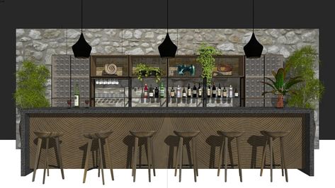 BAR | 3D Warehouse Warehouse Bar, Warehouse Architecture, Sustainable Architecture Design, Cnc Furniture Plans, Restaurant Plan, Interior Design Videos, Outside Bars, Adobe Photoshop Design, Interior Design Drawings