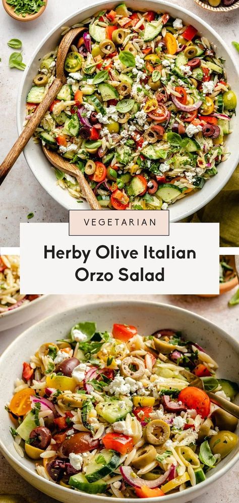 Italian Orzo Salad, Cold Orzo Salad, Orzo Salad With Chicken, Orzo Salad Dressing, Orzo Salad Recipes Cold, Chicken Orzo Salad, Italian Orzo, Orzo Salad Recipes, How To Cook Orzo