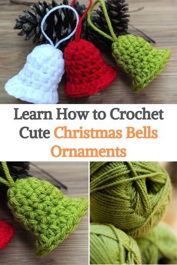 In this video, we will learn how to make these super simple and quick crochet Christmas decorations! You can use crochet bells to decorate your Christmas tree or just turn it into a crochet wreath or flag. The bell can be crochet with any yarn or yarn. The size will depend on the wire and hook used.They are super simple and quick to prepare and are a great use for small pieces of yarn. Even crochet beginners can try this crochet Christmas decoration very easily... Free Crochet Christmas Bell Patterns, Crochet Bells, Crochet Wreath Pattern, Crochet Beginners, Crochet Christmas Ornaments Free, Crochet Ornament Patterns, Christmas Crochet Patterns Free, Crochet Wreath, Plastic Mat