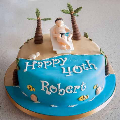 Birthday Cake For Papa, Nautical Birthday Cakes, Beach Theme Cake, Beach Themed Birthday, Birthday Cake Designs, Golf Birthday Cakes, Beach Themed Cakes, Cake For Boyfriend, Beach Cake