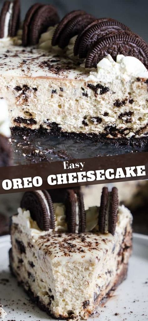 Creamy Oreo Cheesecake, New York Oreo Cheesecake, Oreo Cheesecake Desserts, Philadelphia Oreo Cheesecake, Cream Cheese And Oreos Dessert Recipes, Oreo Baked Cheesecake, Cookies Cream Cheesecake, Homemade Oreo Cheesecake Recipes, Oreo Dessert Cheesecake