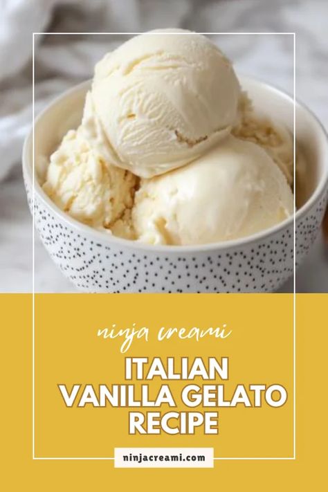 Ninja Creami Vanilla Gelato Recipes, Gelato Ninja Creami, Ninja Creami Gelato Recipe, Vanilla Gelato Recipe, Vanilla Gelato, Ninja Ice Cream Recipe, Streets Of Italy, Creami Recipes, Gelato Recipe