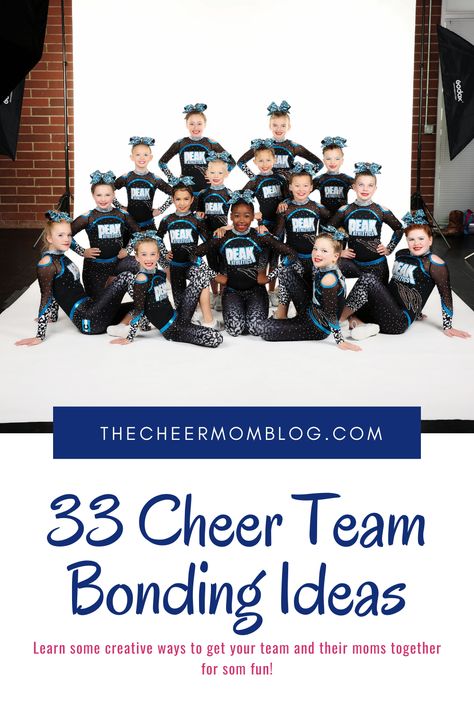 Are you a cheer mom who is always looking for creative ways to get your team together outside of practice? Check out this list of fun and creative ideas to help your cheerleaders grow in their friendship with each other. Cheer Goal Board, Team Get Together Ideas, Cheer Lock In Ideas, Uca Cheer Camp 2023, Bonding Ideas For Teams, Team Mom Cheerleading, Team Bonding Party Ideas, Cheer Squad Ideas, Cheerleader Team Bonding Ideas