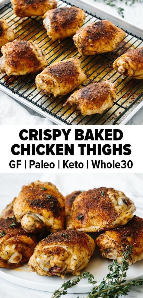 Crispy Baked Chicken Thighs, Crispy Baked Chicken, Baked Chicken Thighs, Ayam Goreng, Curry Chicken Recipes, Best Chicken Recipes, Food For A Crowd, Chicken Thigh Recipes, Crispy Chicken