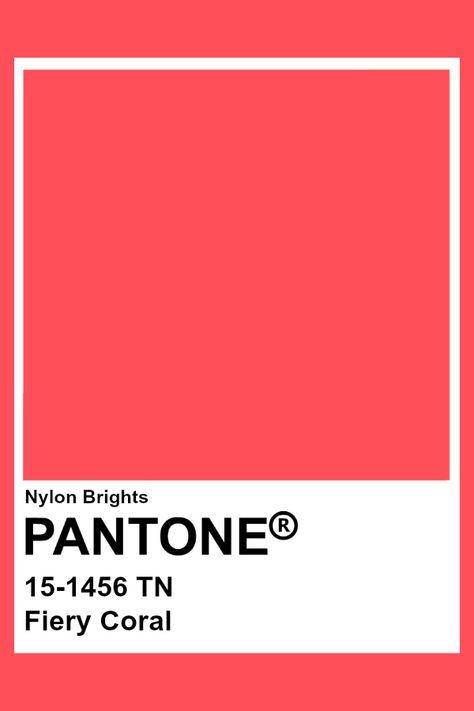 Fiery Coral #Pantone Coral Pantone Colour Palettes, Pantone Coral Pink, Coral Red Aesthetic, Coral Red Color Palette, Living Coral Pantone, Neon Pantone, Coral Color Palette, Red Pantone, Pink Pantone