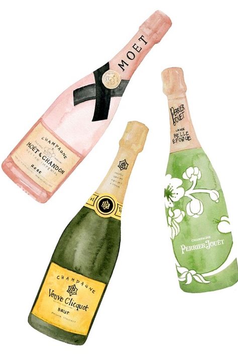 Friday Favorites - Her Heartland Soul! Friday Favorites, Veuve Clicquot, Wine Art, Pretty Prints, Watercolor Drawing, Food Illustrations, Heartland, 그림 그리기, Grafik Design